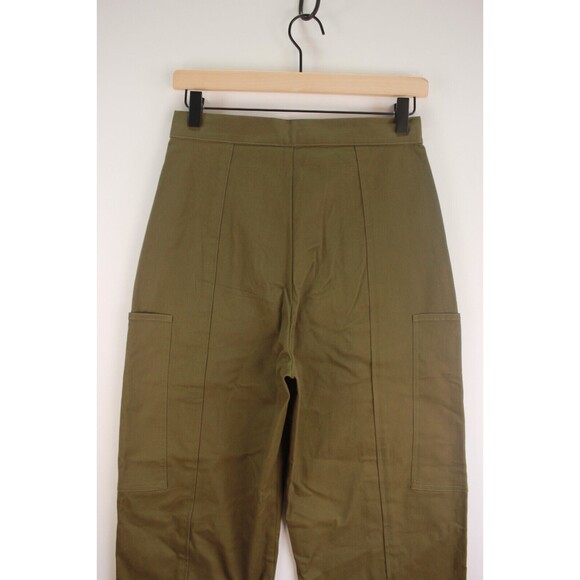 Mod Ref Womens Pants Green Straight Utility Cargo Cropped Stretch Size Small - Picture 6 of 10